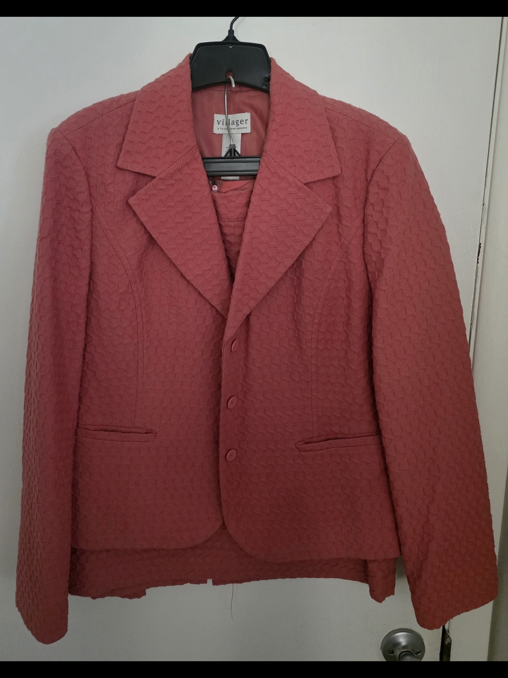 Villager Coral Textured Women's Blazer Jacket